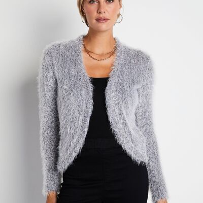 Bolero de punto efecto pelo