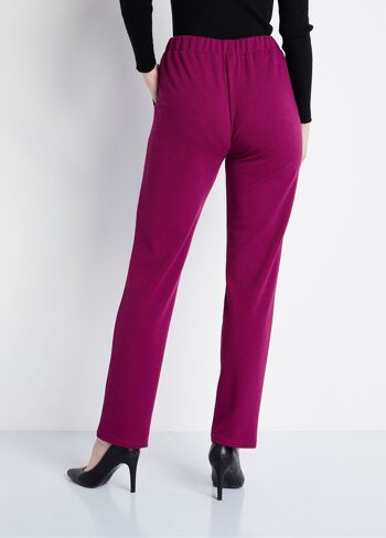 Pantalon droit taille élastiquée maille crêpe 2