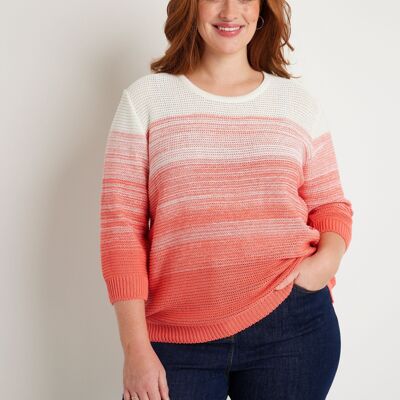 Pull doux manches 3/4 coton