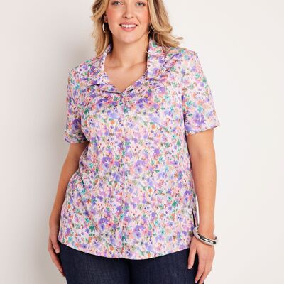 Blusa larga flores