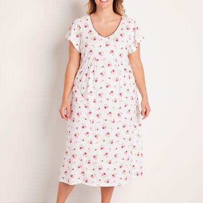 Long short-sleeved nightgown