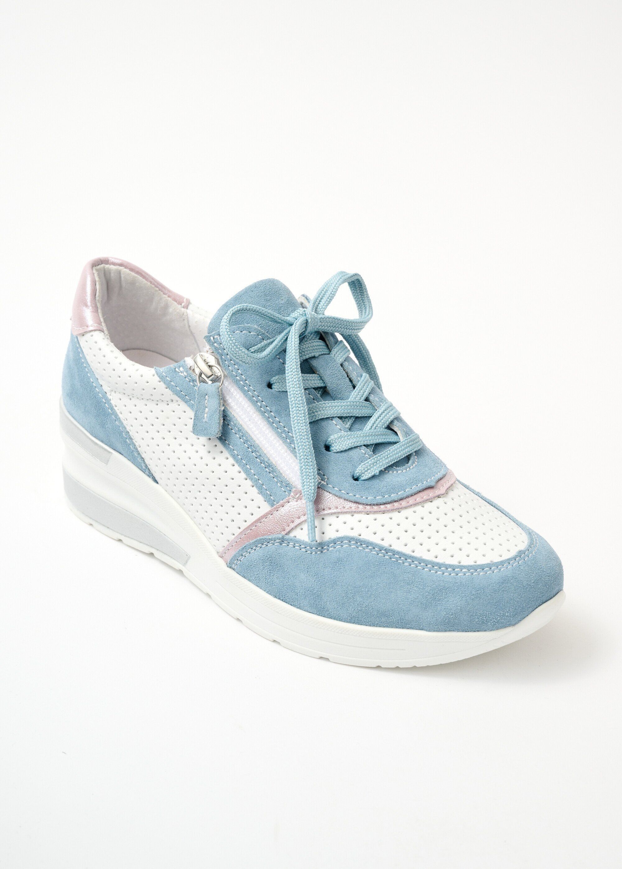 Breite Keilsneaker aus Leder