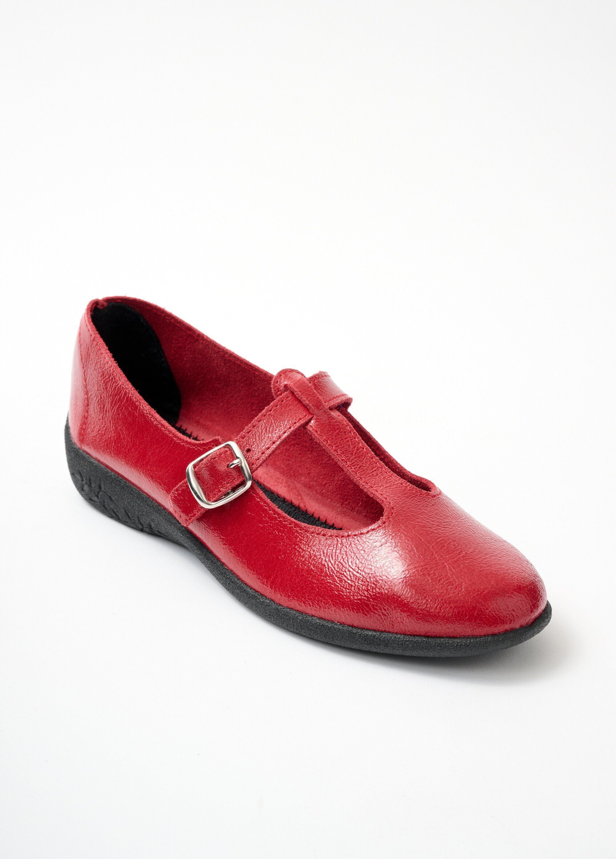 Patent ballet flats comfort width leather