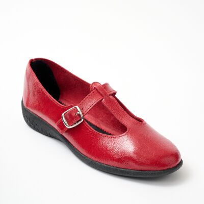 Patent ballet flats comfort width leather