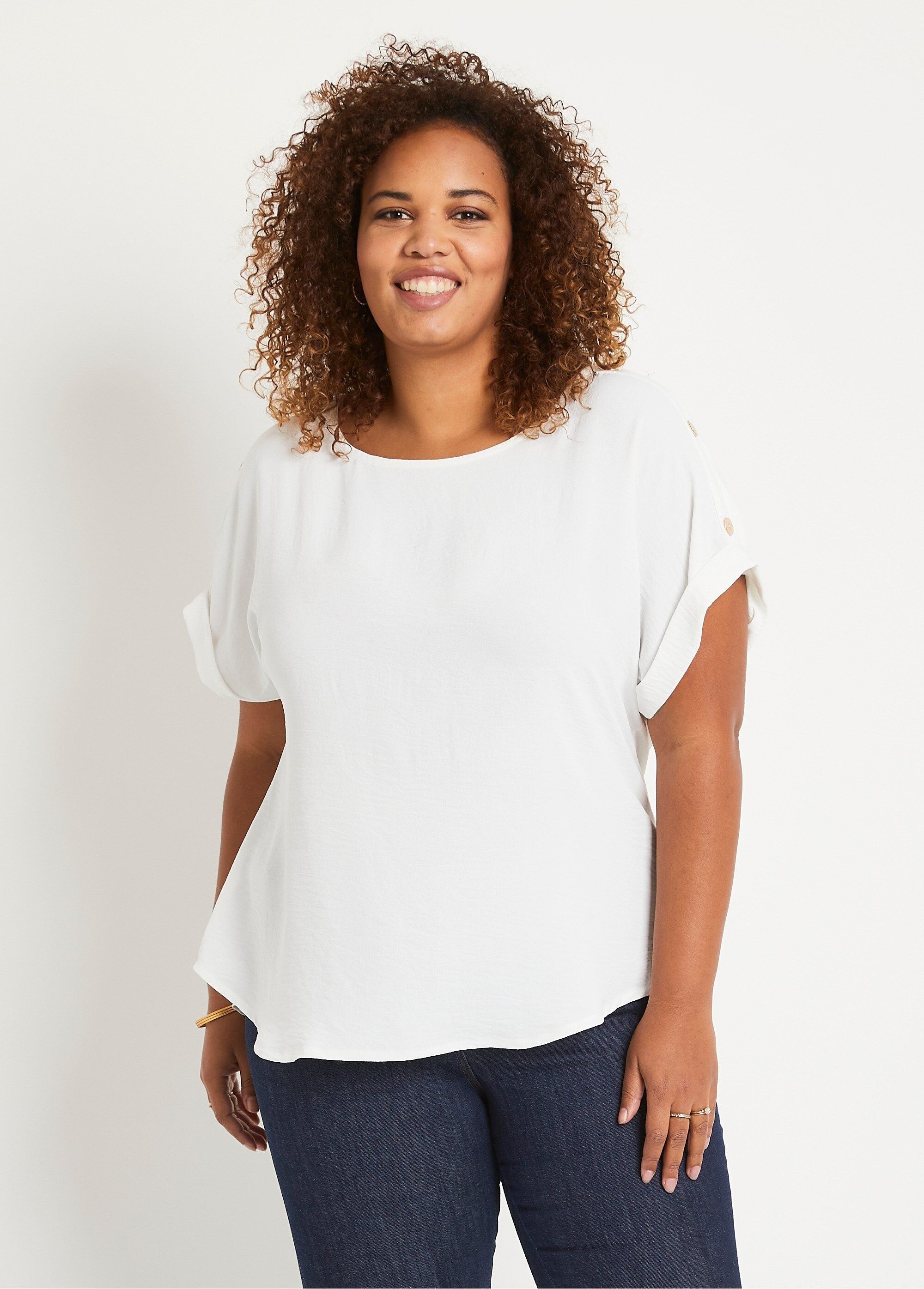 Tunique longue gaufrée ample