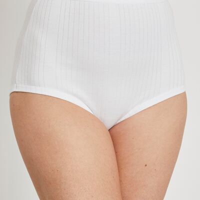 High-waisted ribbed briefs - pack of 2