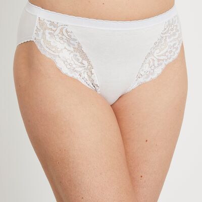High-cut lace briefs - pack of 3