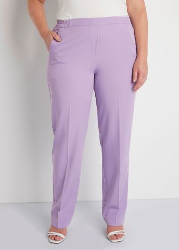 Pantalon droit taille semi-élastiquée 4247 1