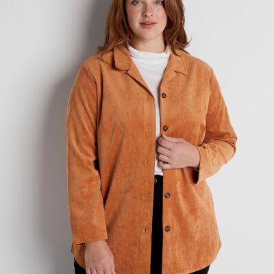 Milleraies velvet overshirt jacket with tailored collar