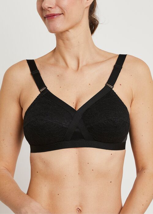 Soutien-gorge sans armatures croisé - lot de 2 - Noir