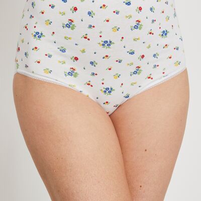 Printed high-waisted briefs - pack of 4