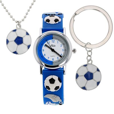 Relda Boys - Kids Football Watch, Dog Tag Necklace & Keyring Gift Set REL49