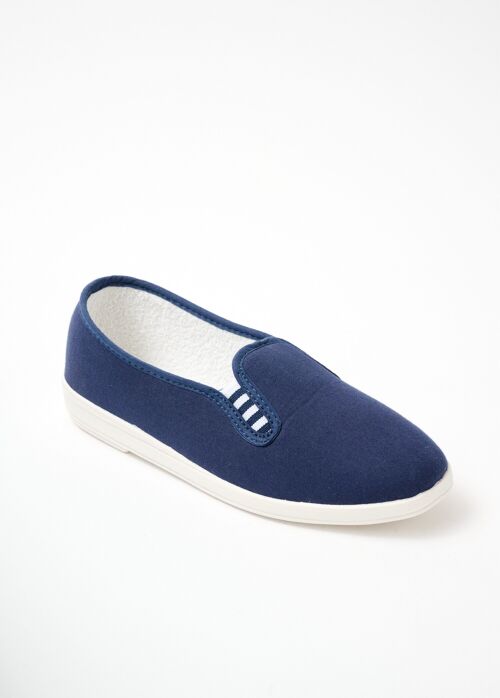 Mocassins toile largeur confort