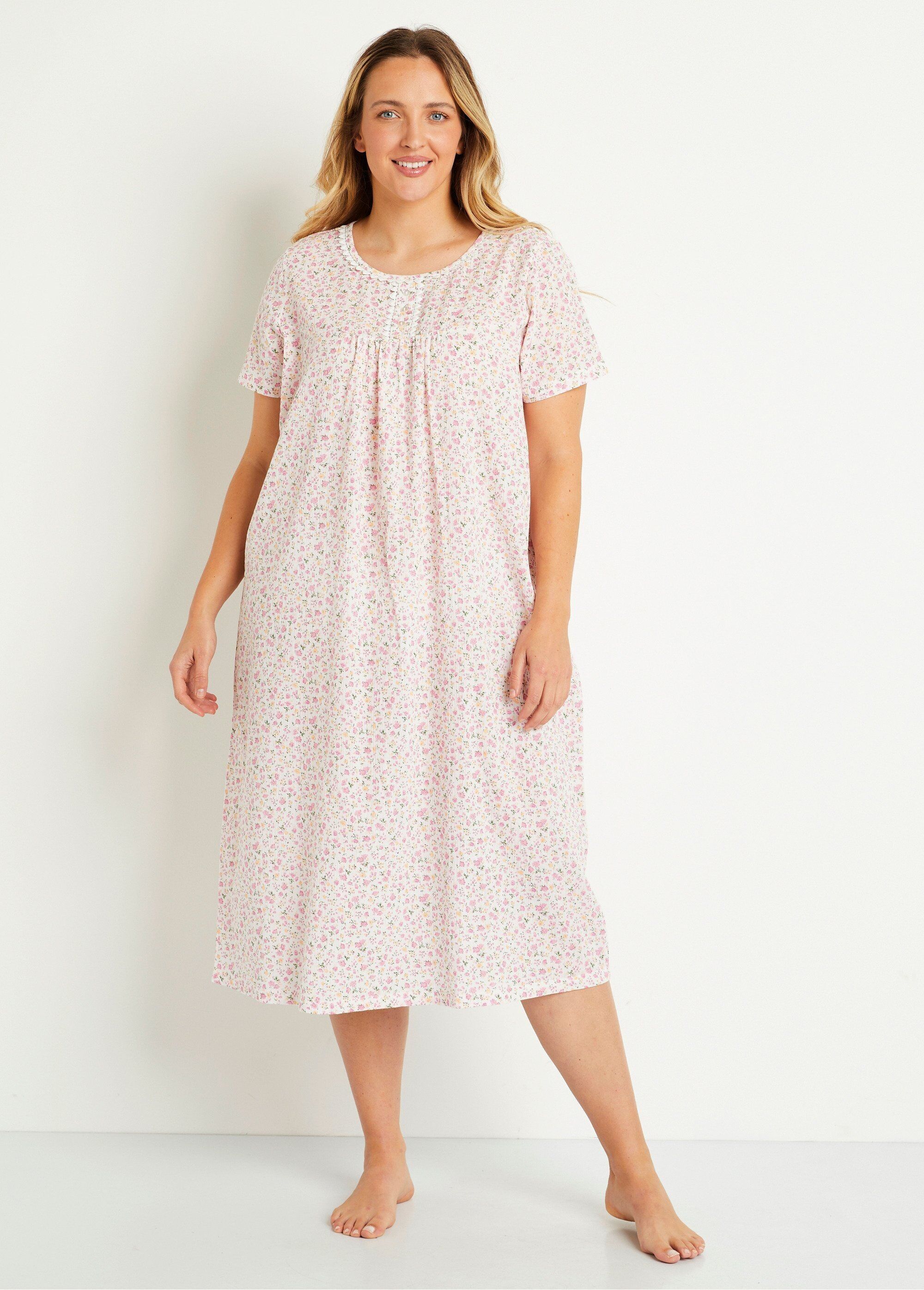 Camicia da notte floreale in guipure fantasia