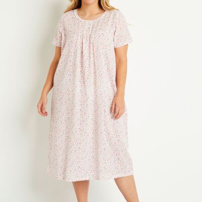 Fancy guipure floral nightgown