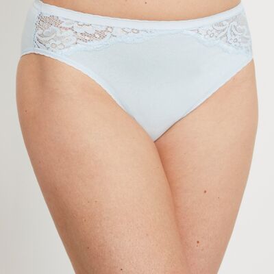 High-cut cotton lace briefs - pack of 3