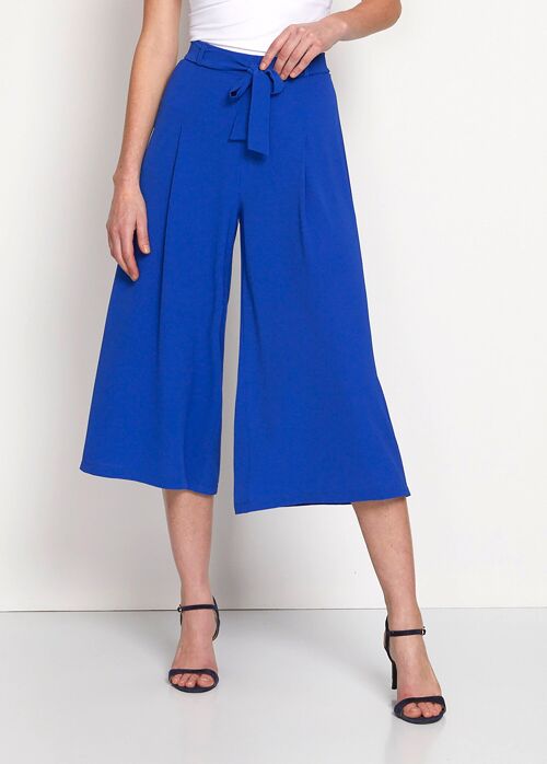 Jupe-culotte longue taille élastiquée