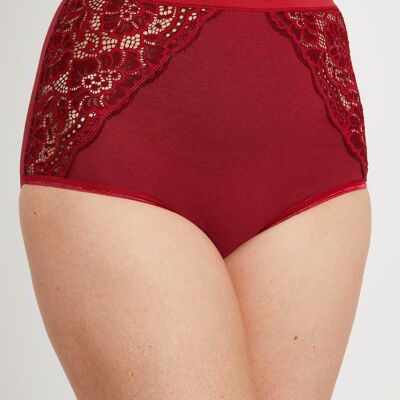 High waisted lace briefs - pack of 2