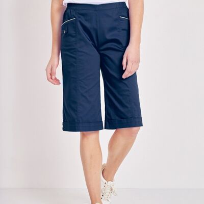Bermuda shorts with semi-elasticated waistband