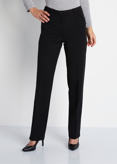 Pantalon taille semi-élastiquée droit