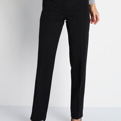 Straight semi-elasticated waist pants