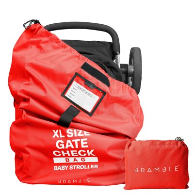 Bolsa de viaje para cochecito/cochecito para avión (rojo) - Bolsa de transporte con funda para cochecito y silla de paseo 120 x 60 cm