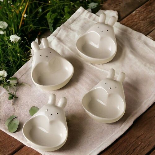 Creative Rabbit Ceramic Dipping Saucer | Dip Bowls