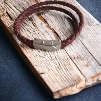 Bracelet en liège tressé Léo - Mode éthique et vegan homme 5