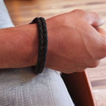 Bracelet en liège tressé Léo - Mode éthique et vegan homme 17