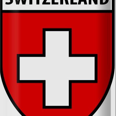Blechschild Flagge 20x30cm Switzerland Schweiz Wappen
