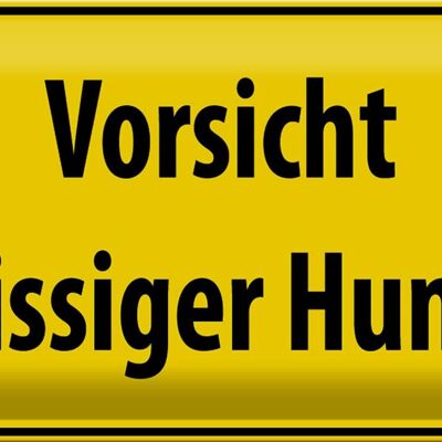 Blechschild Warnschild 30x20cm Vorsicht bissiger Hund