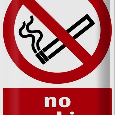 Cartel de chapa señal de advertencia 20x30cm No fumar