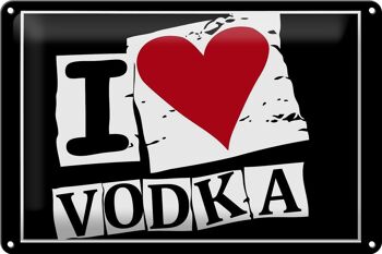 Plaque en tôle 30x20cm J'aime la Vodka 1