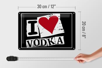 Plaque en tôle 30x20cm J'aime la Vodka 4