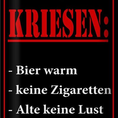 Blechschild Spruch 20x30cm Meine 4 grössten Kriesen