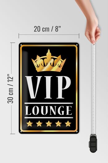 Plaque en tôle VIP Lounge 20x30cm couronne de bar 5 étoiles 4