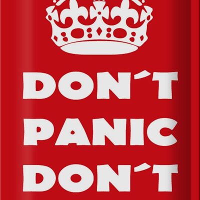 Blechschild Spruch 20x30cm Don't Panic don't panic