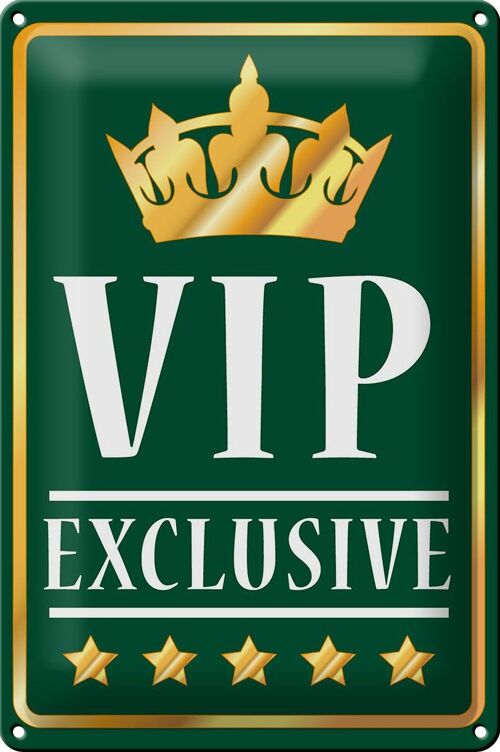 Blechschild VIP 5 Sterne 20x30cm exclusive