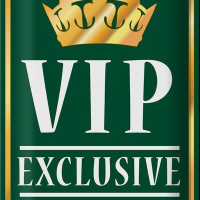 Cartel de chapa VIP 5 estrellas 20x30cm exclusivo
