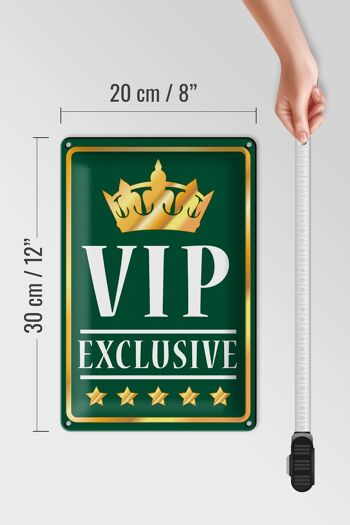 Plaque en tôle VIP 5 étoiles 20x30cm exclusive 4