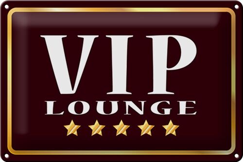 Blechschild VIP Lounge 30x20cm 5 Sterne