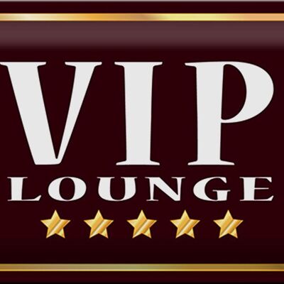 Metal sign VIP Lounge 30x20cm 5 stars