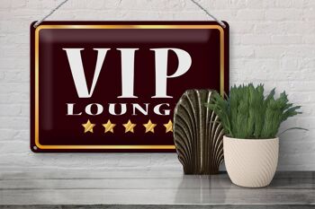 Plaque en tôle VIP Lounge 30x20cm 5 étoiles 3
