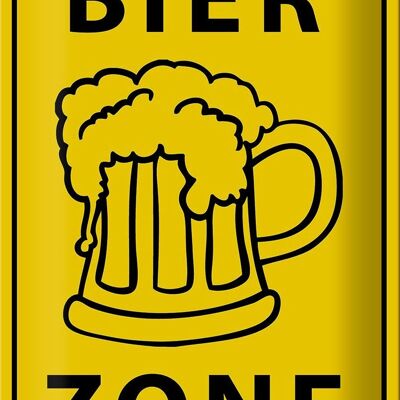 Blechschild 20x30cm Bier Zone witzig