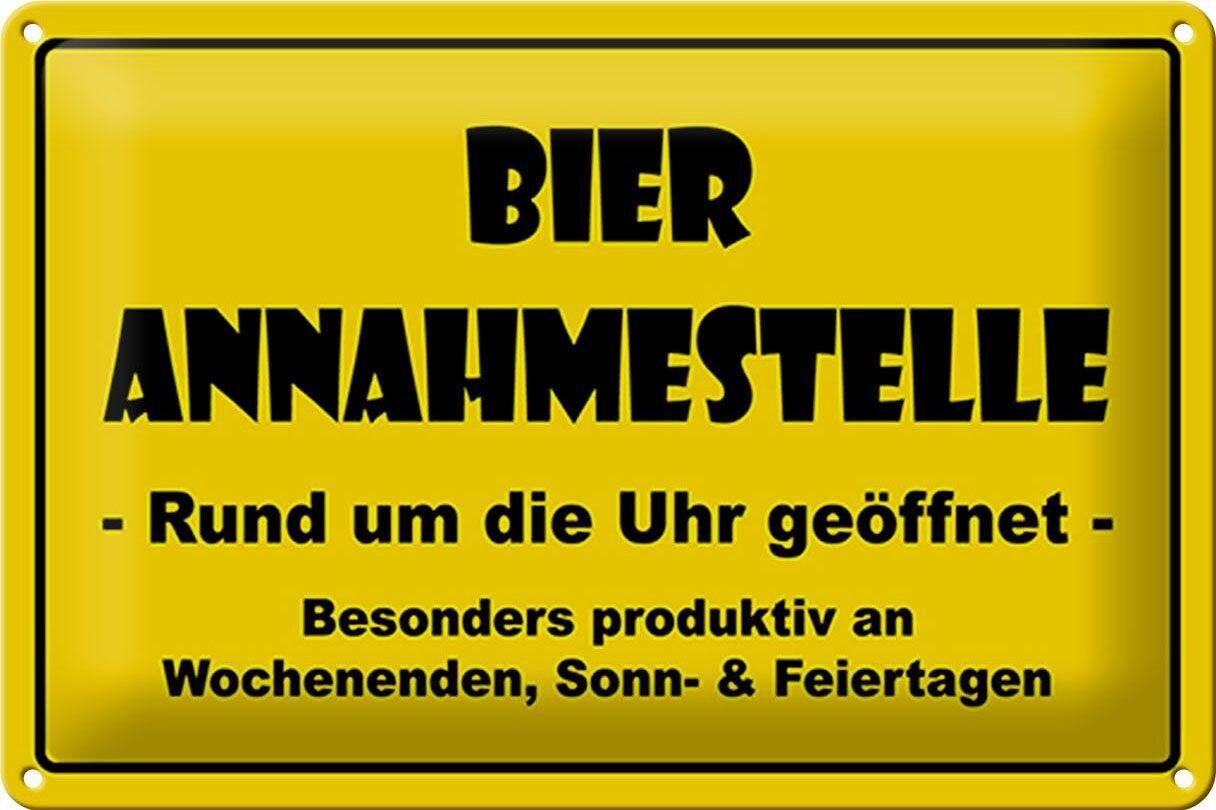 Metal sign 30x20cm beer collection point open