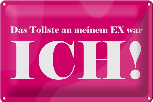 Blechschild Spruch 30x20cm Das Tollste an meinem Ex