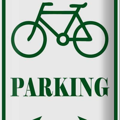Cartel de chapa aviso 20x30cm aparcamiento de bicicletas