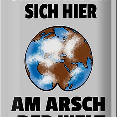 Blechschild Spruch 20x30cm Sie befinden sich am Arsch Schld