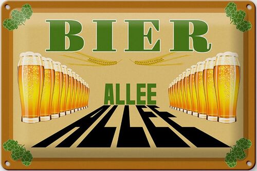 Blechschild 30x20cm Bier Allee