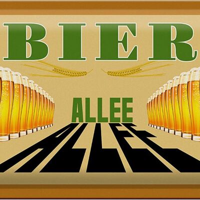 Plaque en tôle 30x20cm Beer Allee